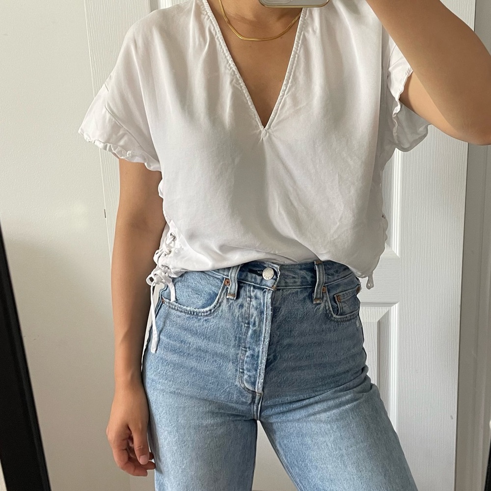 FREE with any purchase | Zara cropped shirt